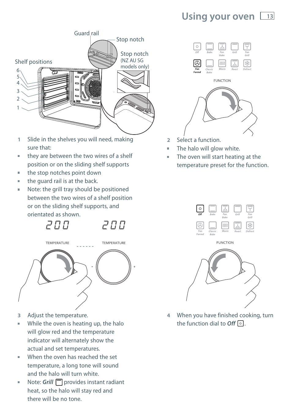Using your oven | Fisher & Paykel OB60S9DE User Manual | Page 15 / 44