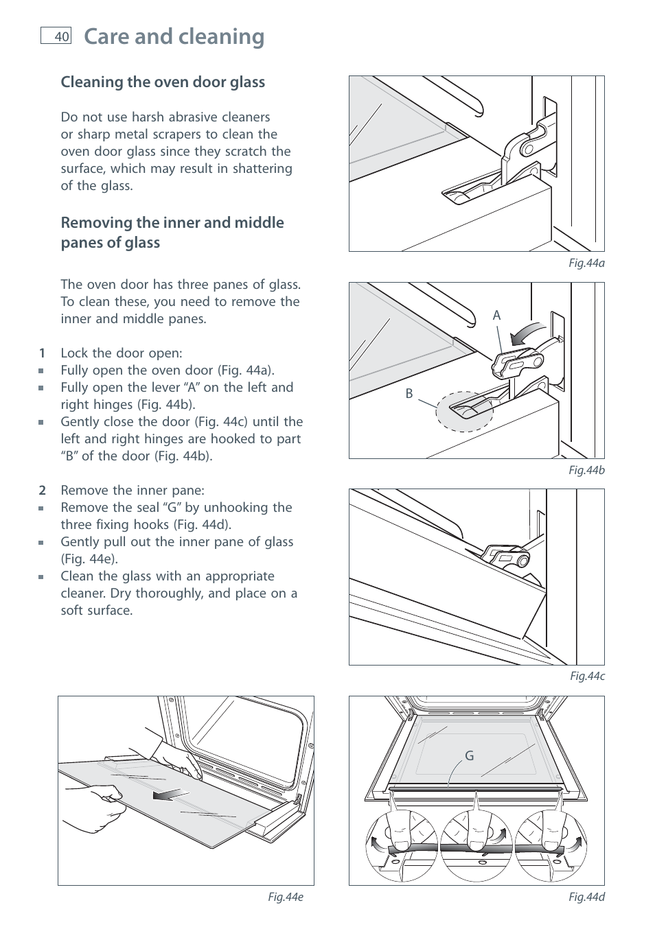 Care and cleaning | Fisher & Paykel OR120 User Manual | Page 42 / 52