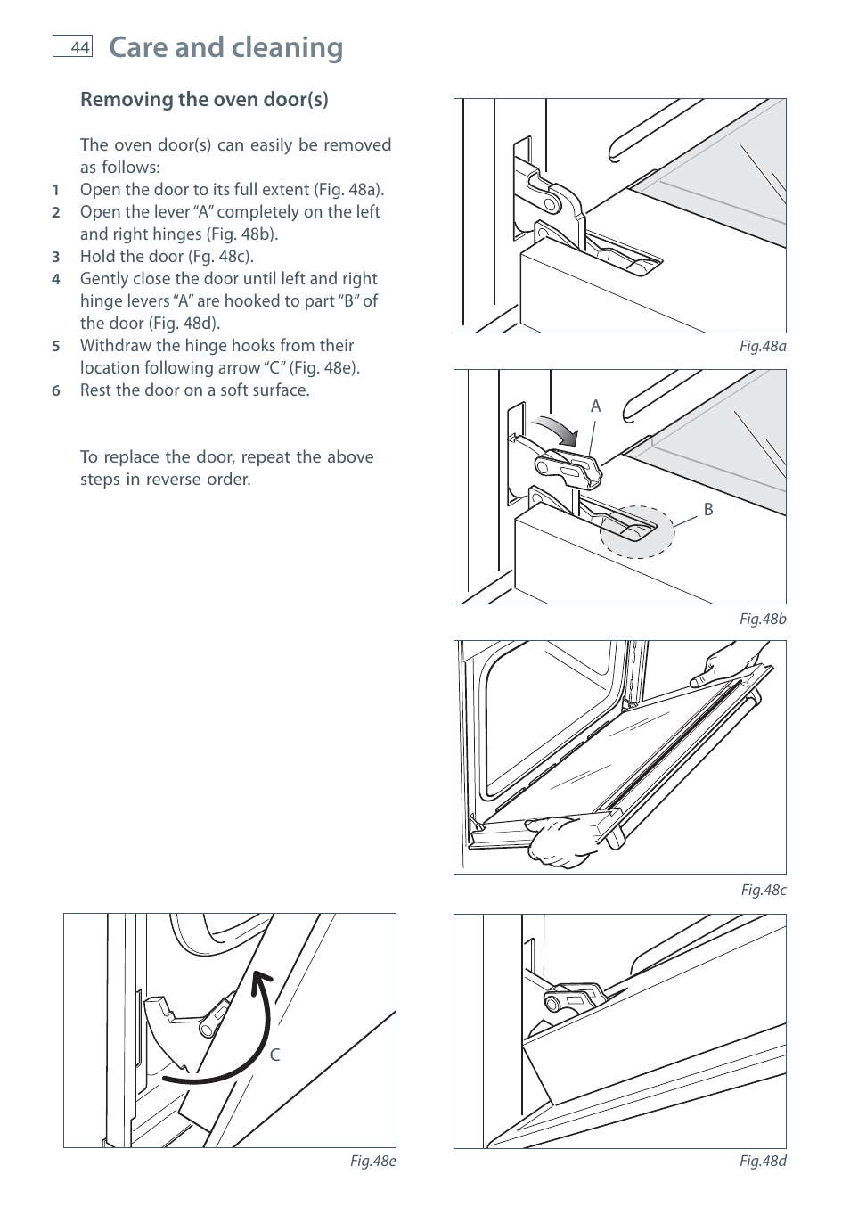 Care and cleaning | Fisher & Paykel OR120 User Manual | Page 46 / 52