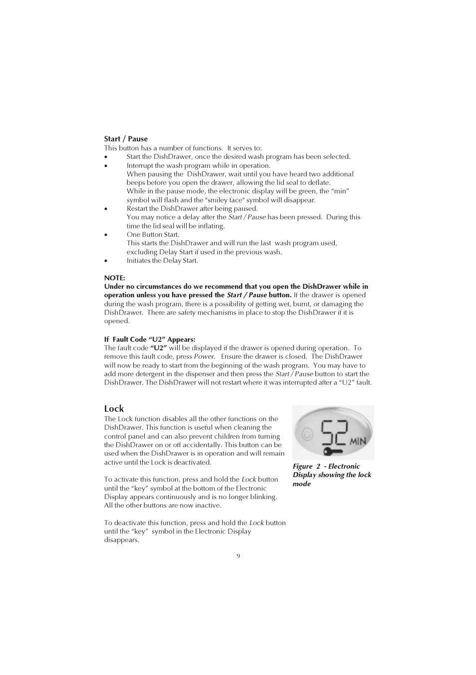 Lock | Fisher & Paykel 525911L User Manual | Page 10 / 37