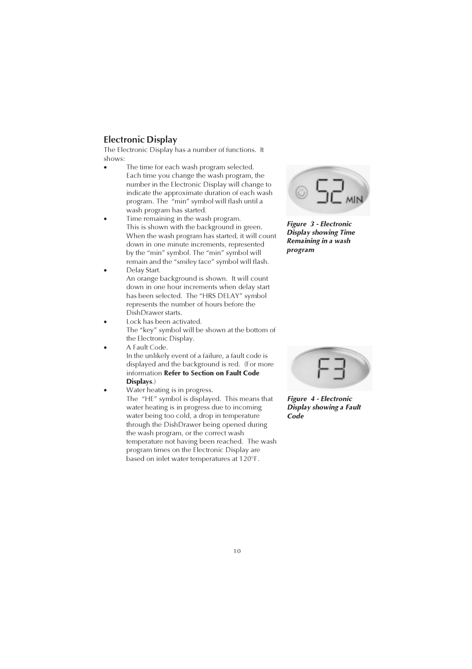 Electronic display | Fisher & Paykel 525911L User Manual | Page 11 / 37