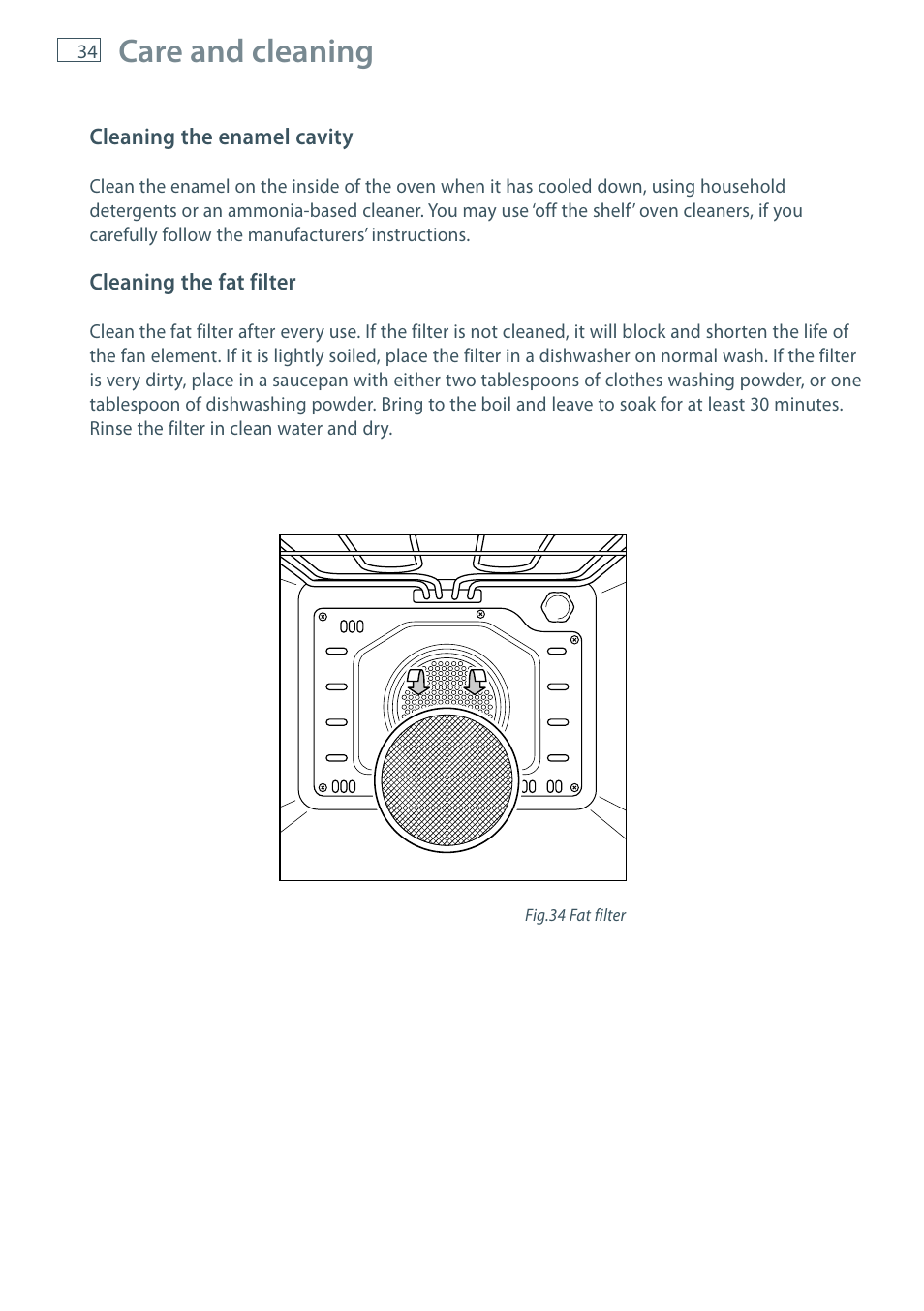 Care and cleaning | Fisher & Paykel FREESTANDING COOKER OR120 User Manual | Page 36 / 48