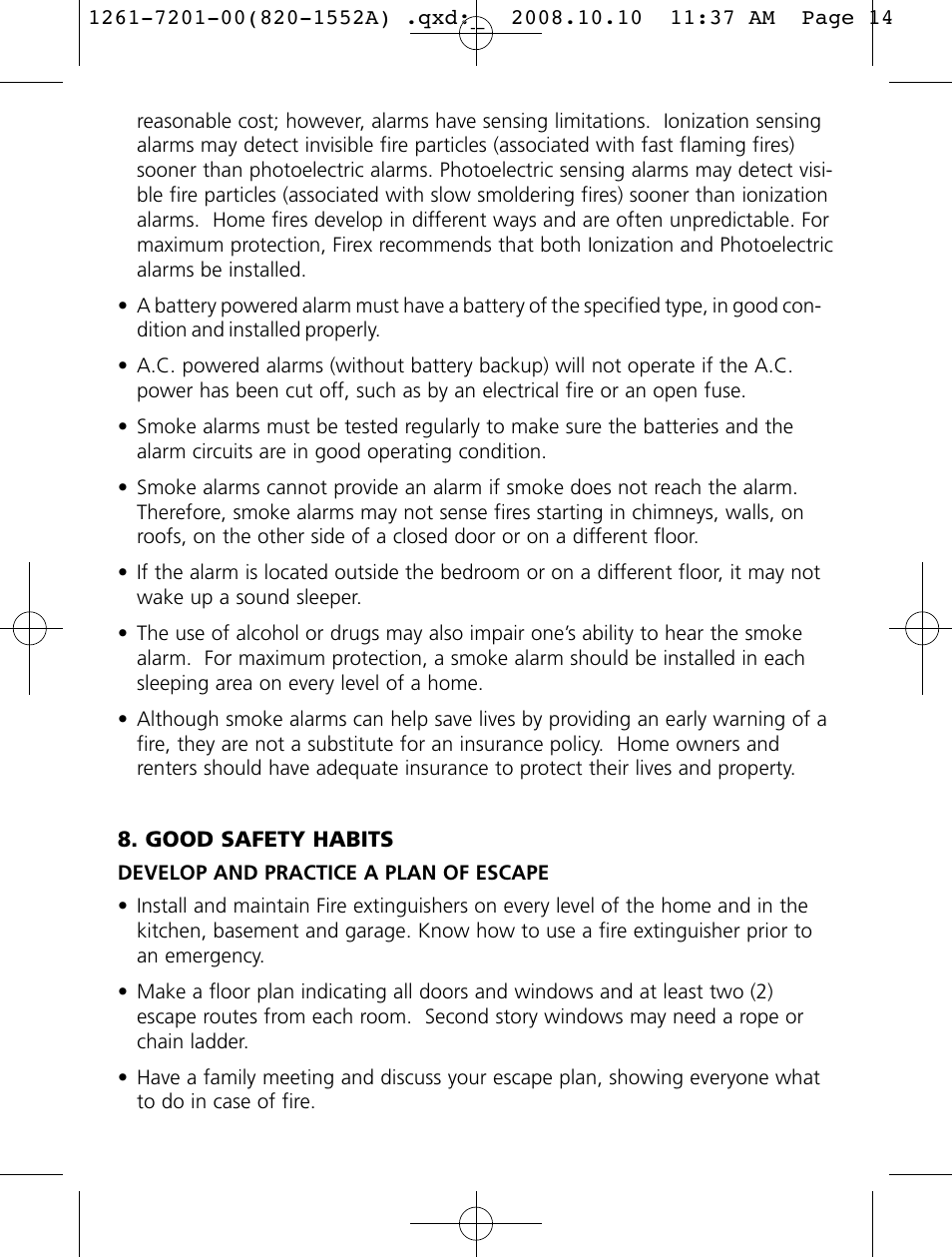 Firex Smoke Alarm i4618 User Manual | Page 14 / 18