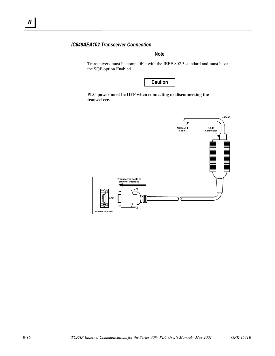 Caution | FANUC Robotics America GFK-1541B User Manual | Page 217 / 240
