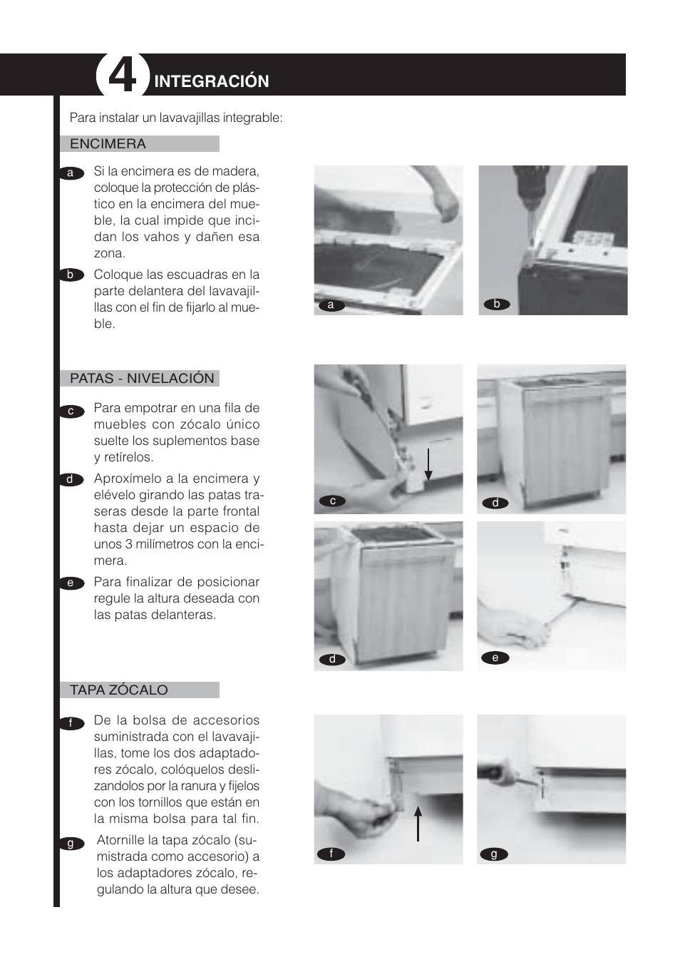 Integración | Fagor America LFA-073 IT User Manual | Page 57 / 78