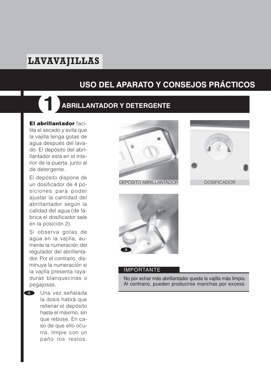 Lavavajillas, Uso del aparato y consejos prácticos | Fagor America LFA-073 IT User Manual | Page 61 / 78