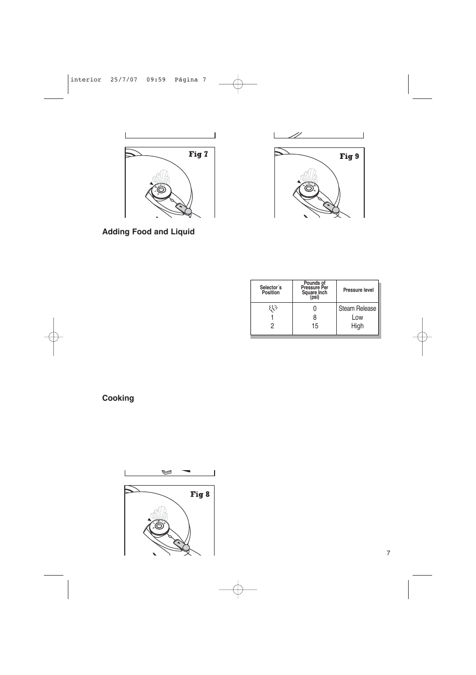 Fagor America uCOOK PRESSURE COOKER SET User Manual | Page 7 / 48
