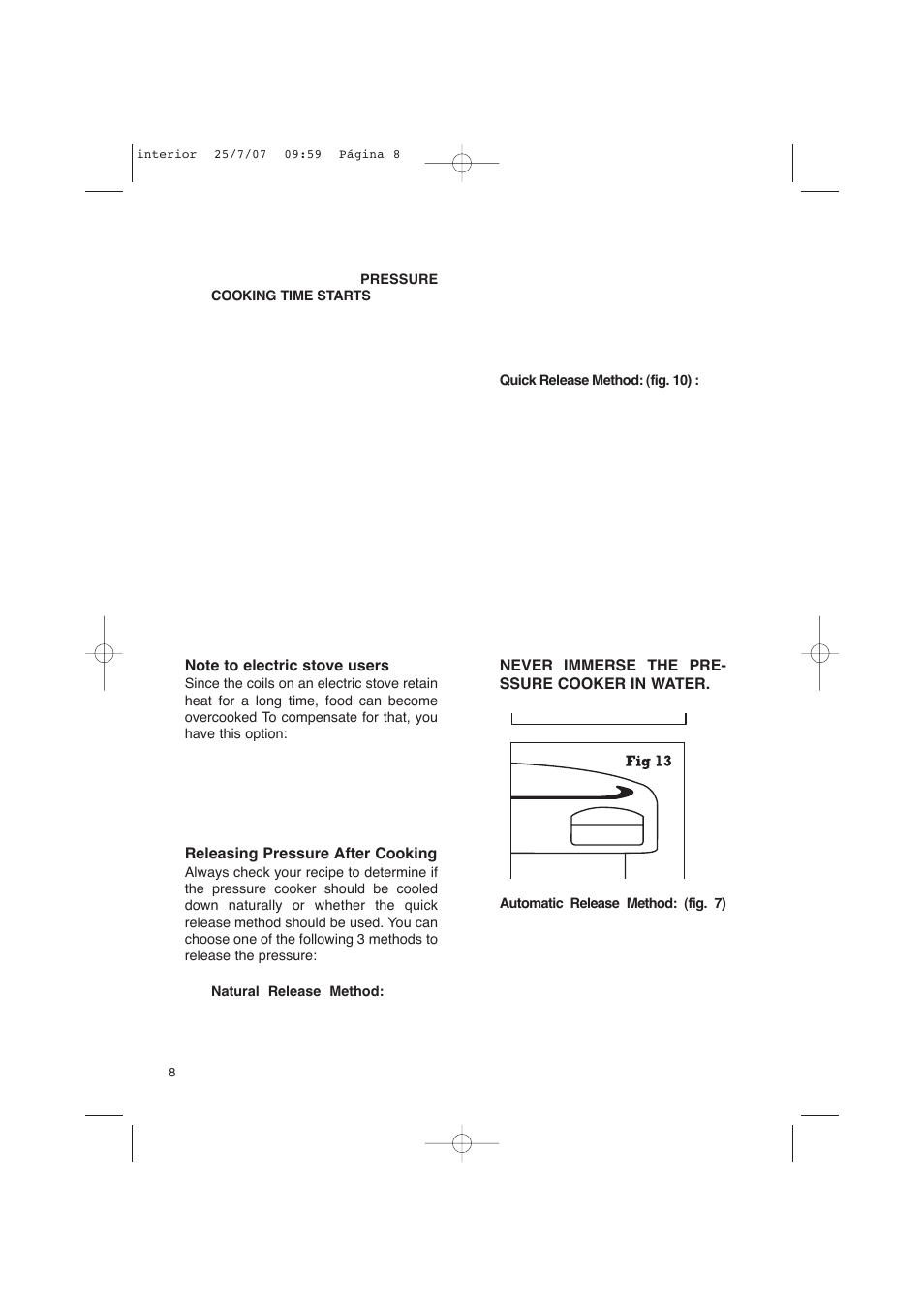 Fagor America uCOOK PRESSURE COOKER SET User Manual | Page 8 / 48
