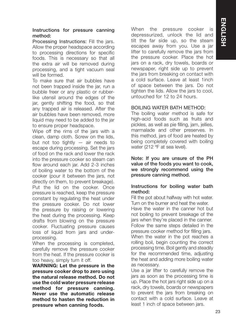 English | Fagor America Electric Pressure Cooker User Manual | Page 23 / 76