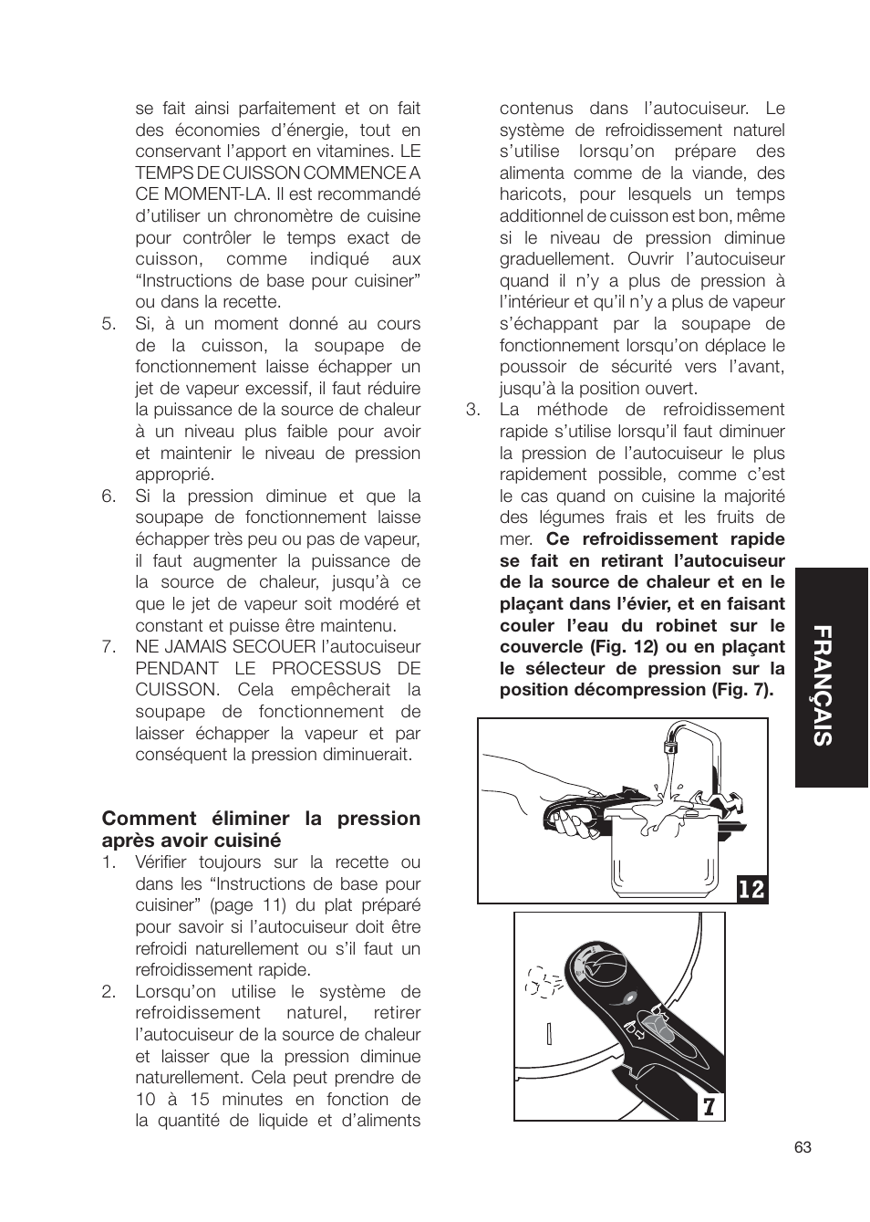 Français | Fagor America Electric Pressure Cooker User Manual | Page 63 / 76