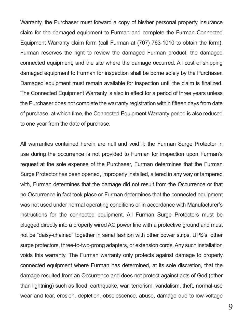 Furman Sound PST-8 User Manual | Page 9 / 12