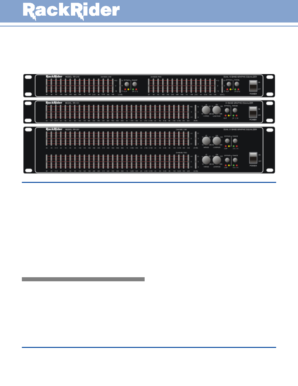 Furman Sound RackRider RR-215 User Manual | 2 pages