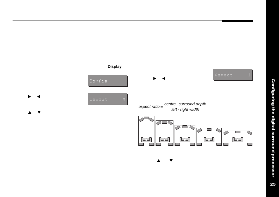 Aspect ratio, specifying, Specifying | Meridian Audio 565 User Manual | Page 29 / 66