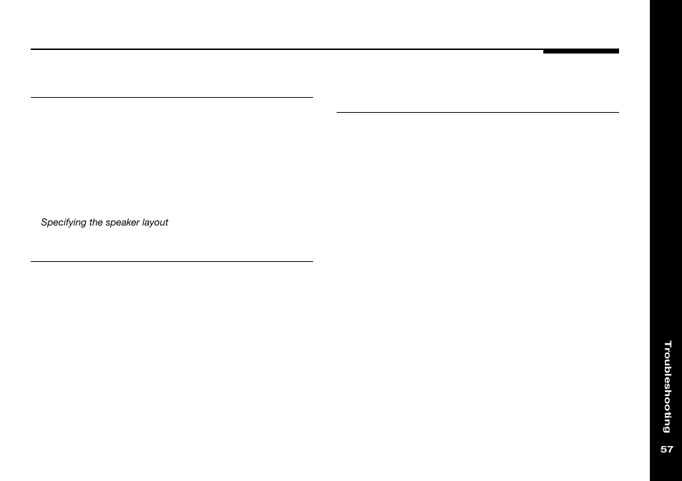 Troubleshooting, Hiss starting dts laserdiscs, Sound not clear | Centre not working, There is a hiss when starting dts laserdiscs | Meridian Audio 565 User Manual | Page 61 / 66