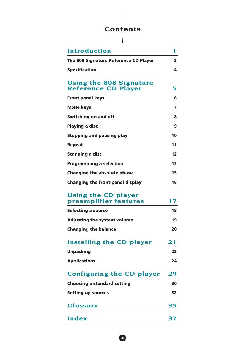 Meridian Audio 808 User Manual | Page 4 / 43