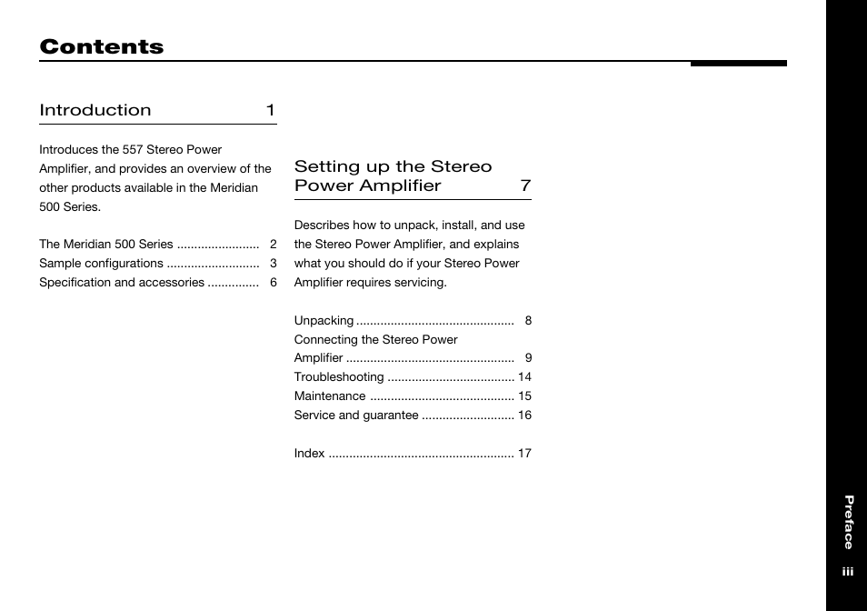 Meridian Audio 557 User Manual | Page 3 / 22