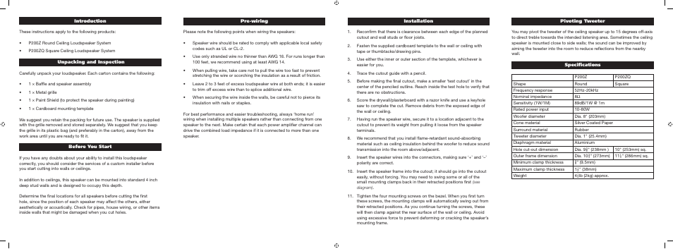 Meridian Audio P200ZQ User Manual | Page 2 / 2
