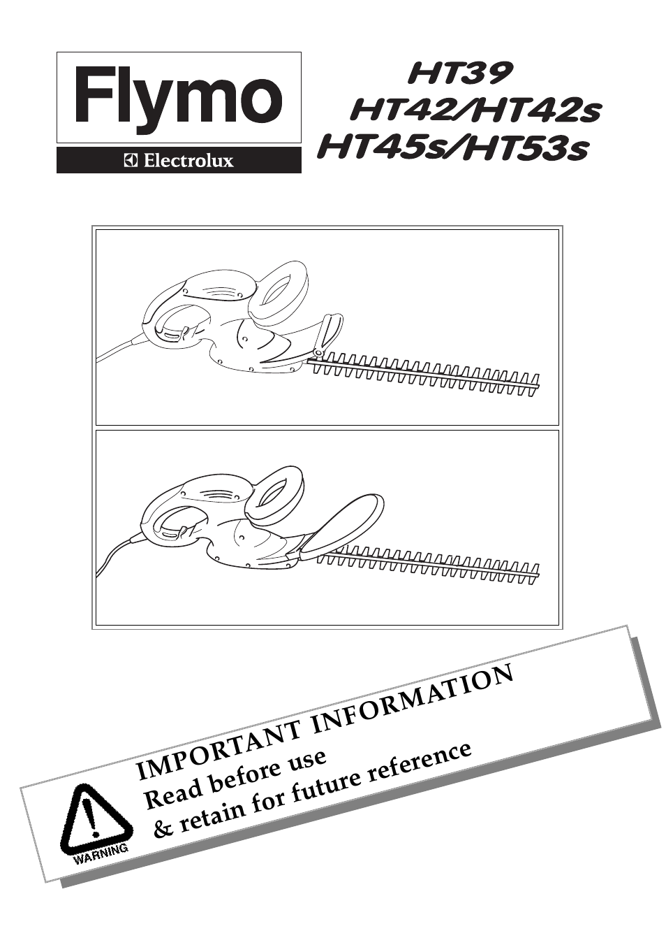 Flymo Electrolux HT53s User Manual | 8 pages