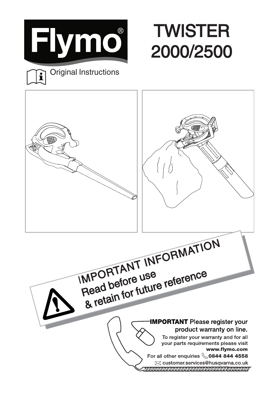 Flymo Twister 2000 User Manual | 8 pages