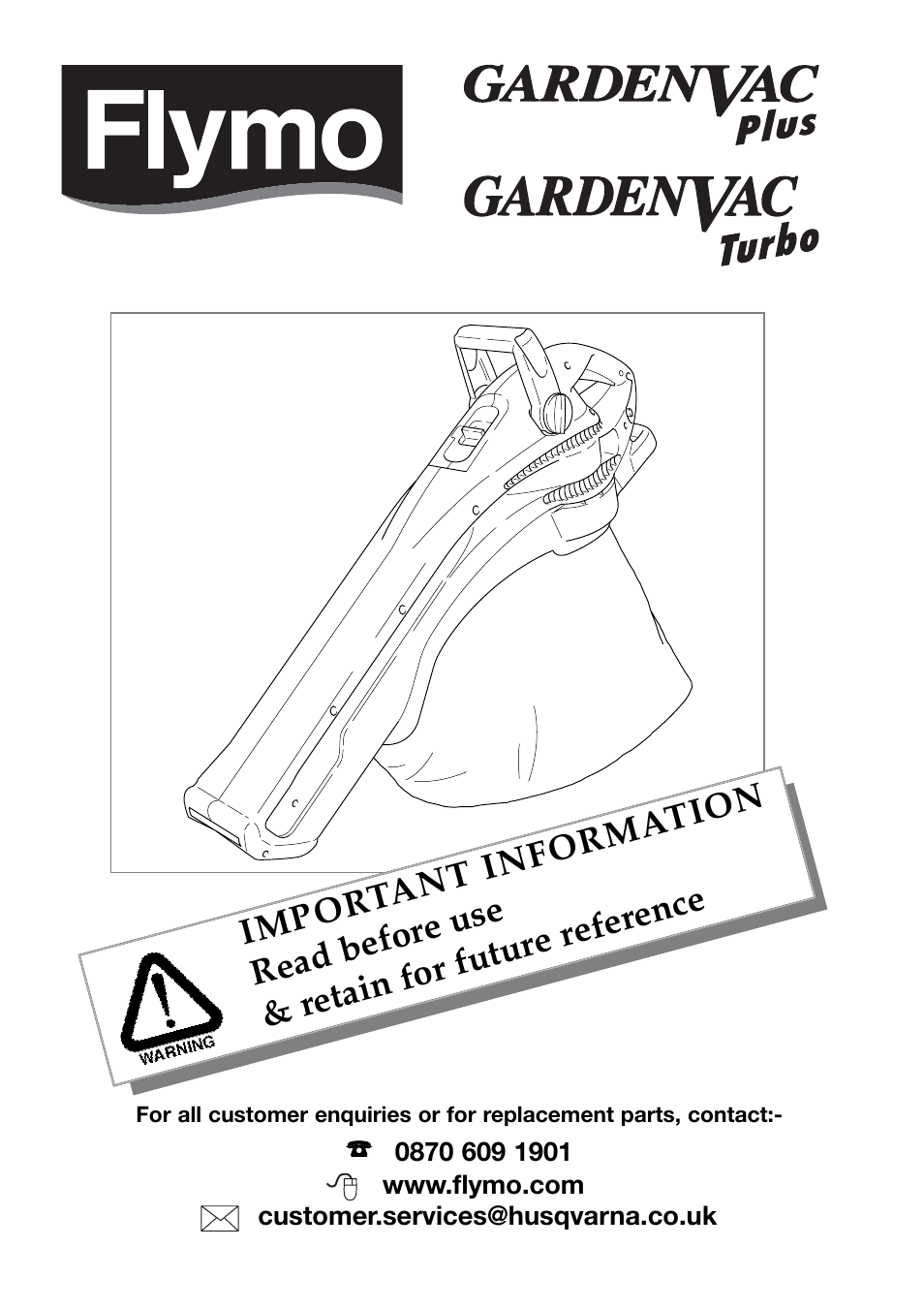 Flymo Garden Vac User Manual | 8 pages