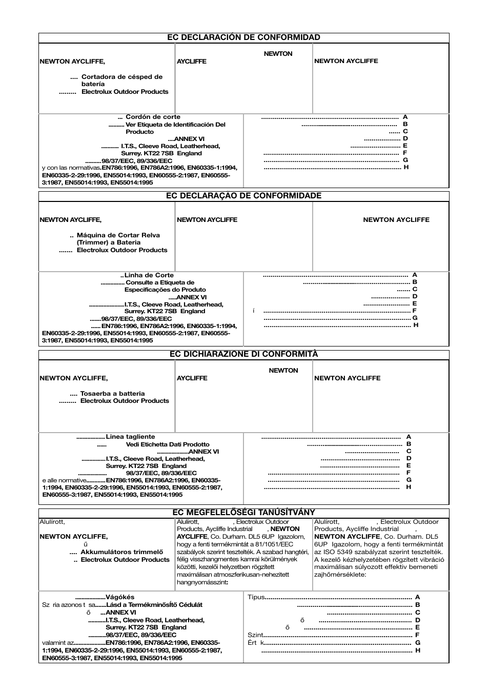 Flymo Electrolux CT250X User Manual | Page 12 / 14