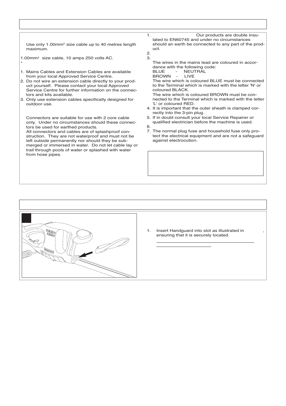 Assembly a cables | Flymo EasiCut 600XT User Manual | Page 5 / 9
