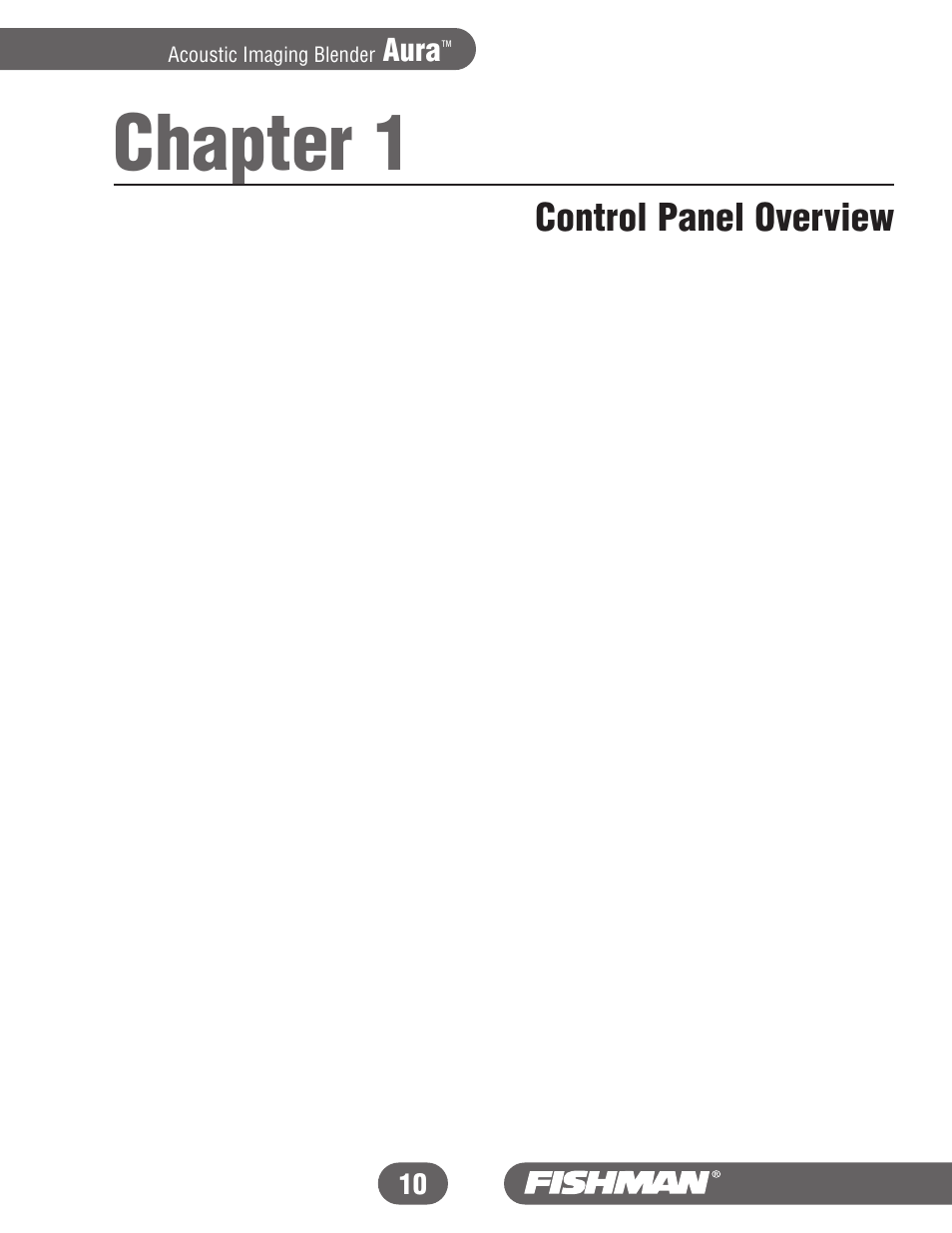 Chapter 1 | Fishman Aura User Manual | Page 10 / 36