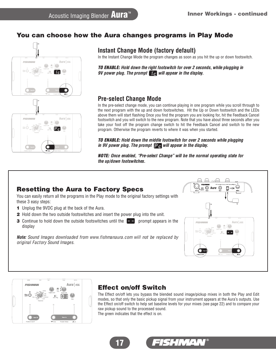 Aura | Fishman Aura User Manual | Page 17 / 36