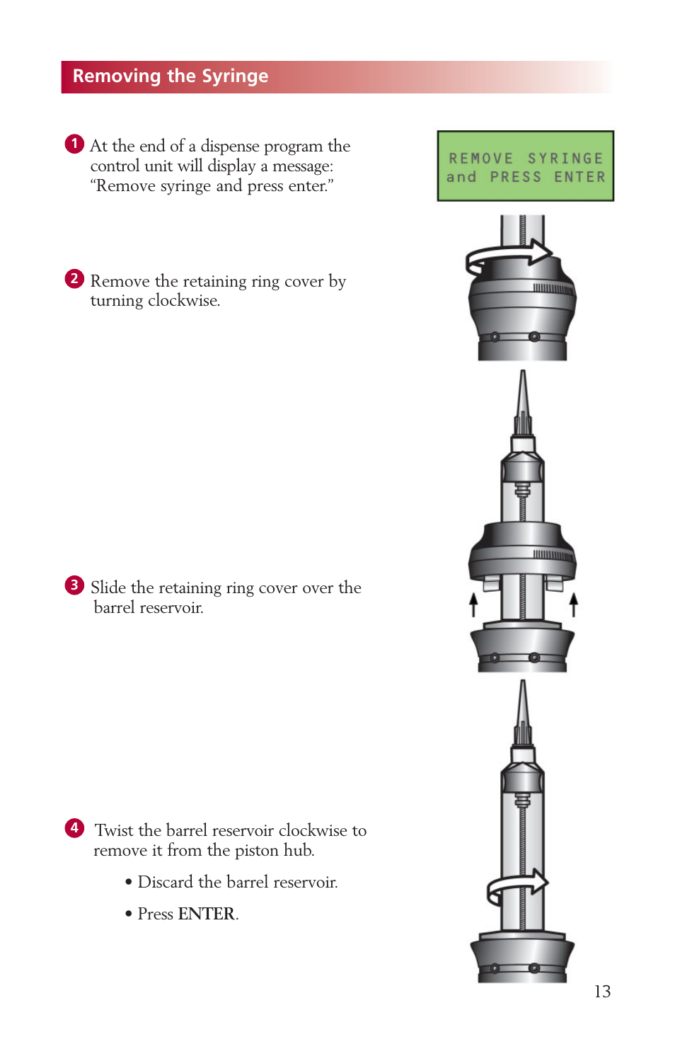 Removing the syringe | Fishman AIRFREE LDS9000 User Manual | Page 13 / 32