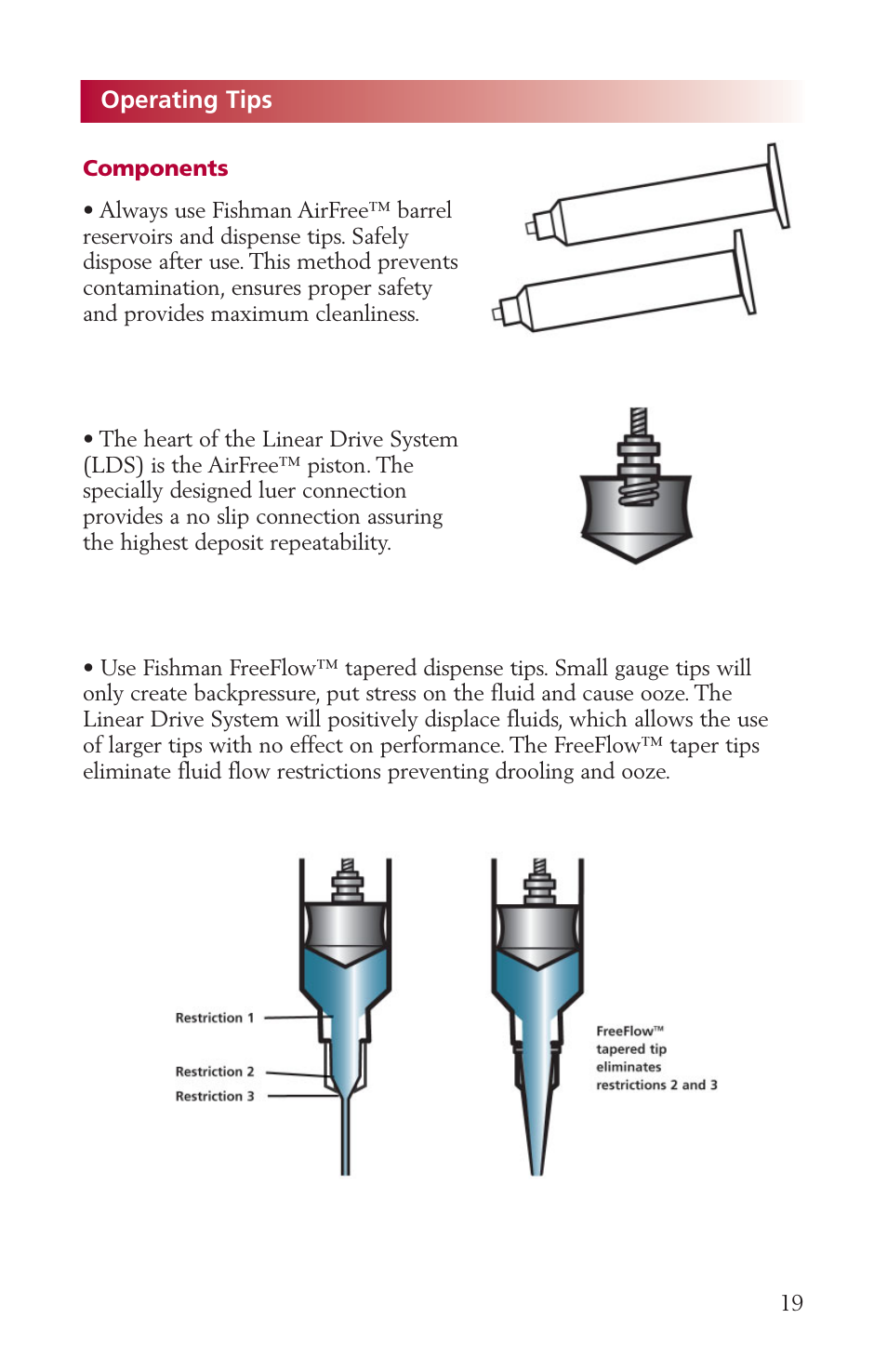 Operating tips | Fishman AIRFREE LDS9000 User Manual | Page 19 / 32