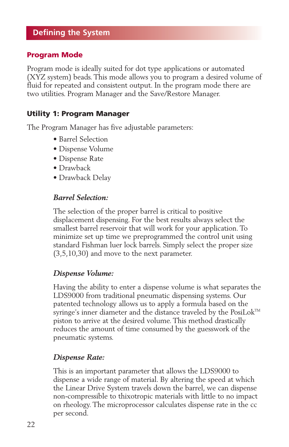 Defining the system | Fishman AIRFREE LDS9000 User Manual | Page 22 / 32