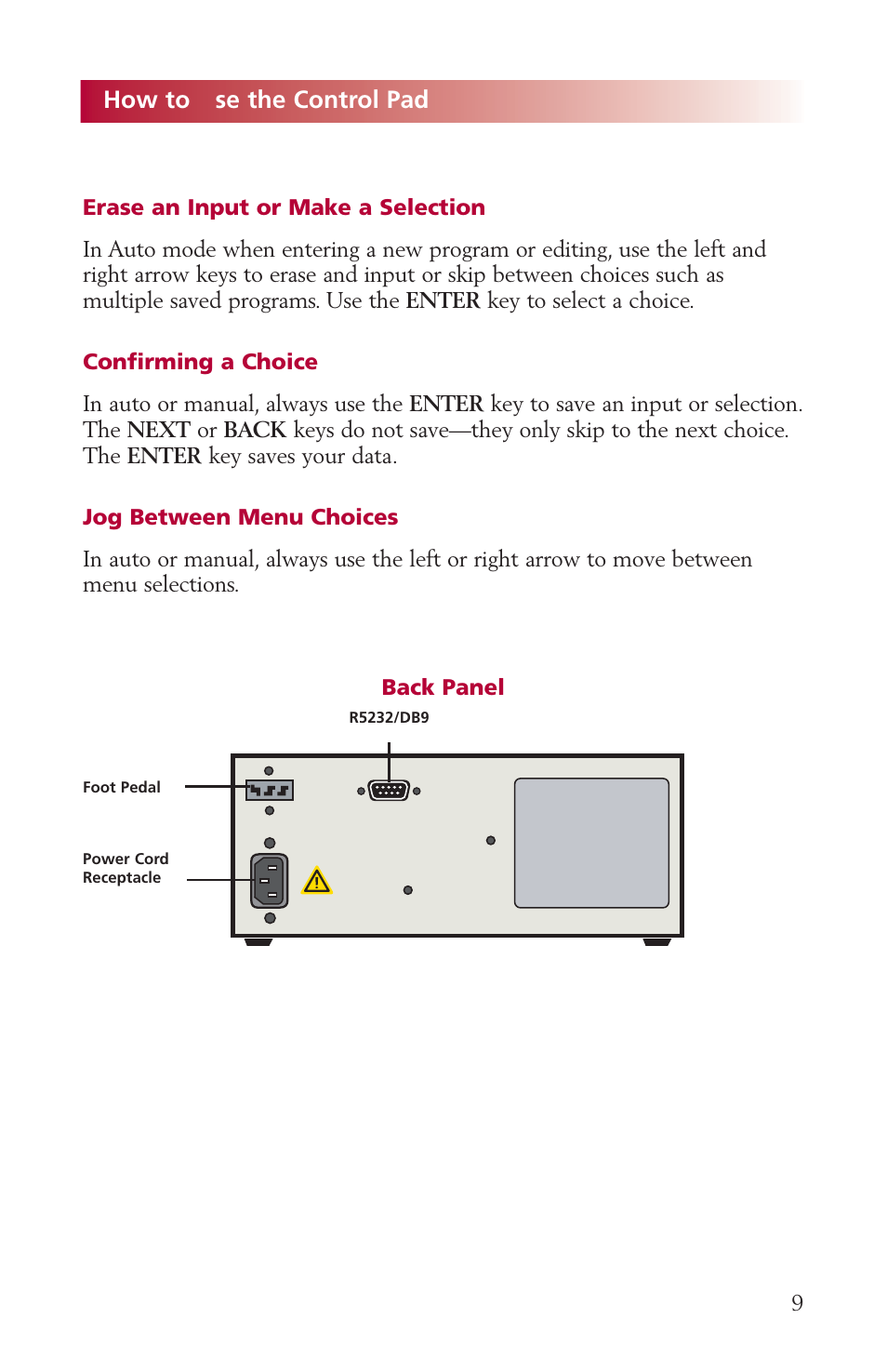 How to use the control pad | Fishman AIRFREE LDS9000 User Manual | Page 9 / 32