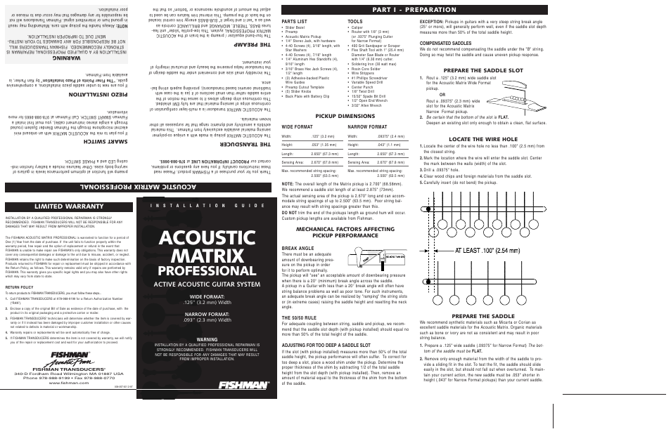Fishman Music Pedal User Manual | 2 pages