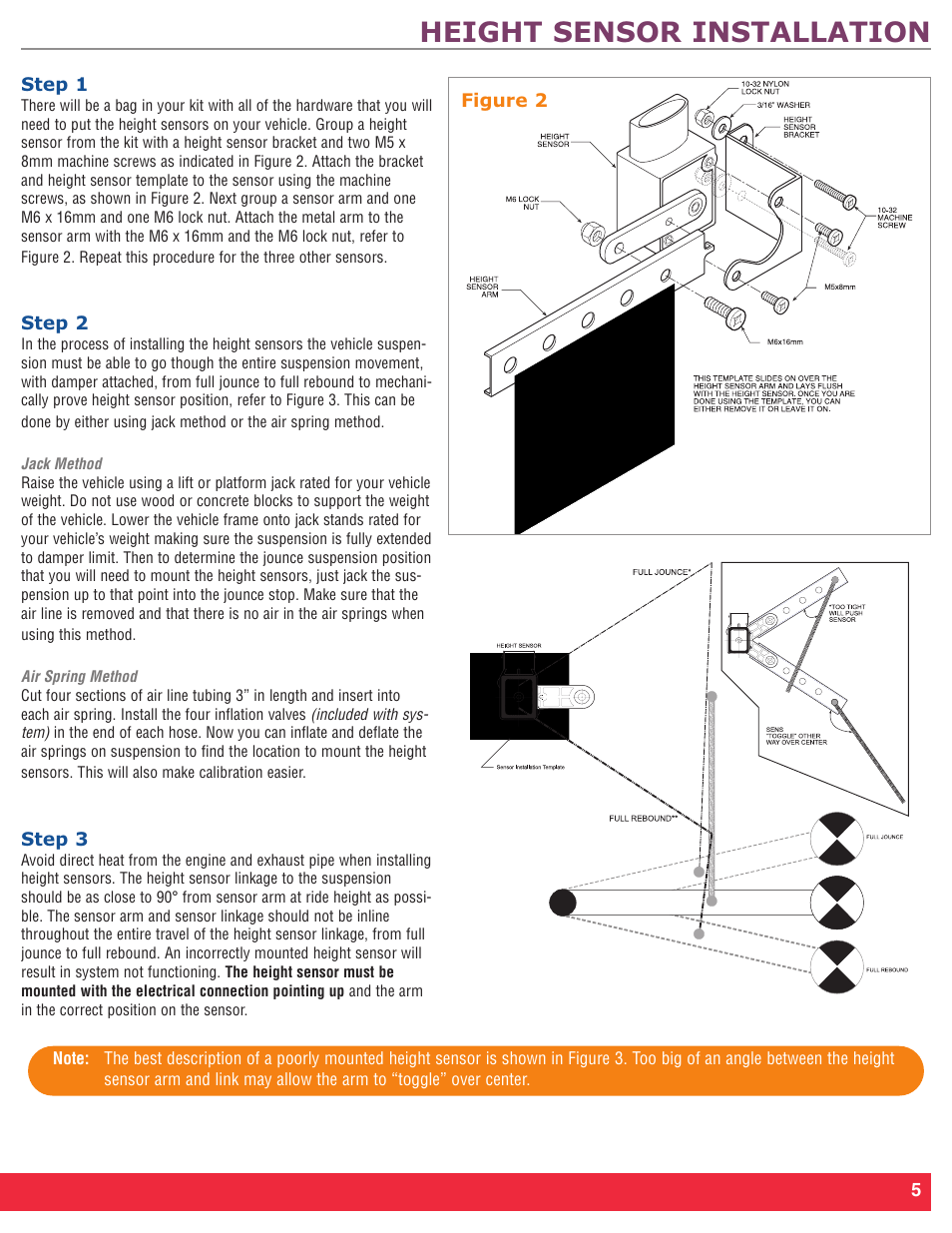 Height sensor installation | Firestone Intelli Ride 2230 User Manual | Page 9 / 20