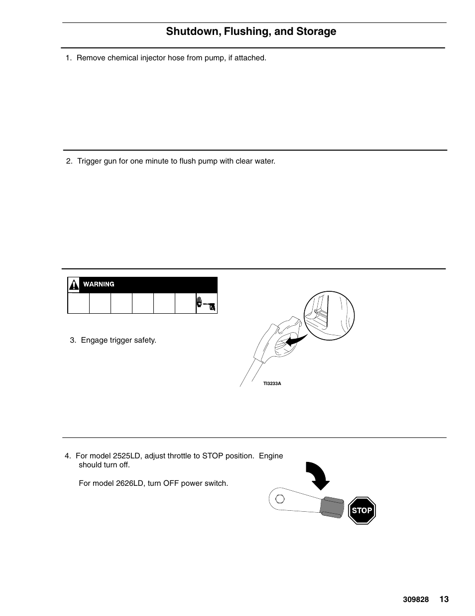 Shutdown, flushing, and storage | Graco 249065 User Manual | Page 13 / 28