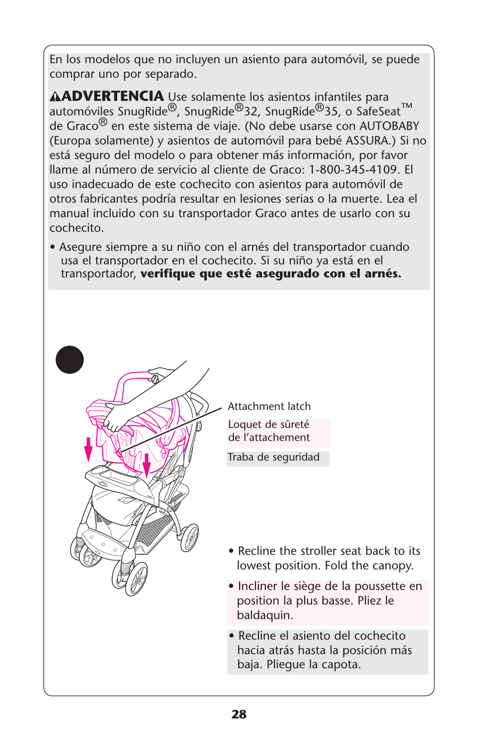 Graco 1760752 User Manual | Page 28 / 36