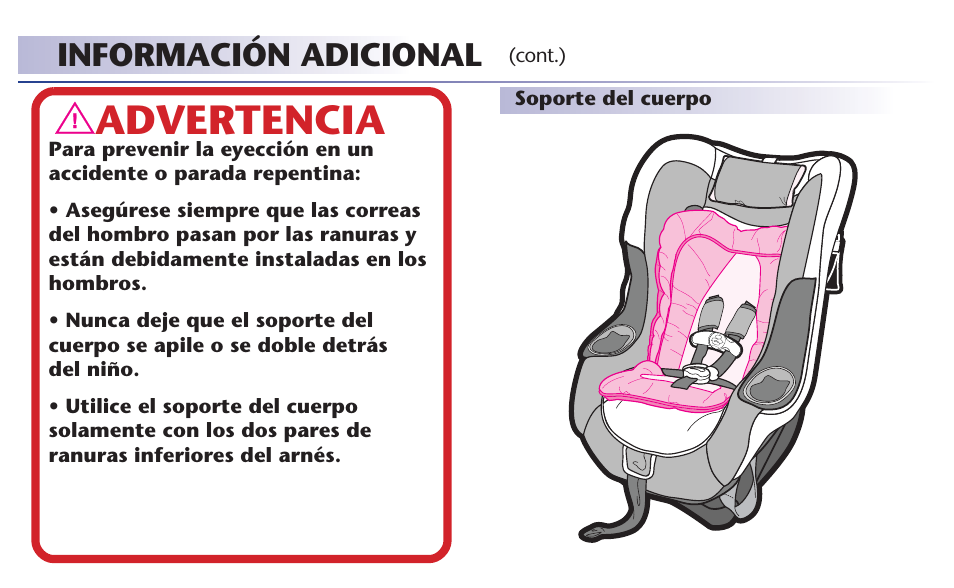 Advertencia, Información adicional | Graco 65 User Manual | Page 100 / 104