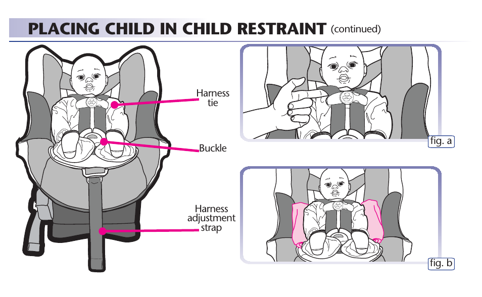 Placing child in child restraint | Graco 65 User Manual | Page 27 / 104