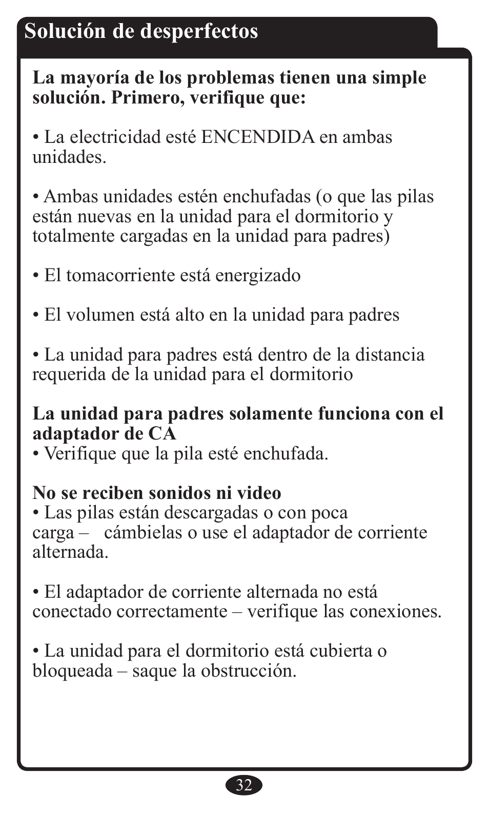 Solución de desperfectos | Graco 2797 User Manual | Page 68 / 73