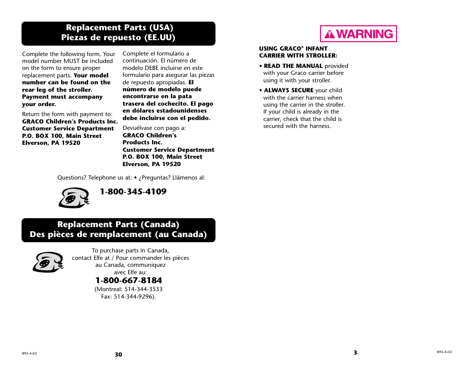 Graco 6974 User Manual | Page 30 / 32