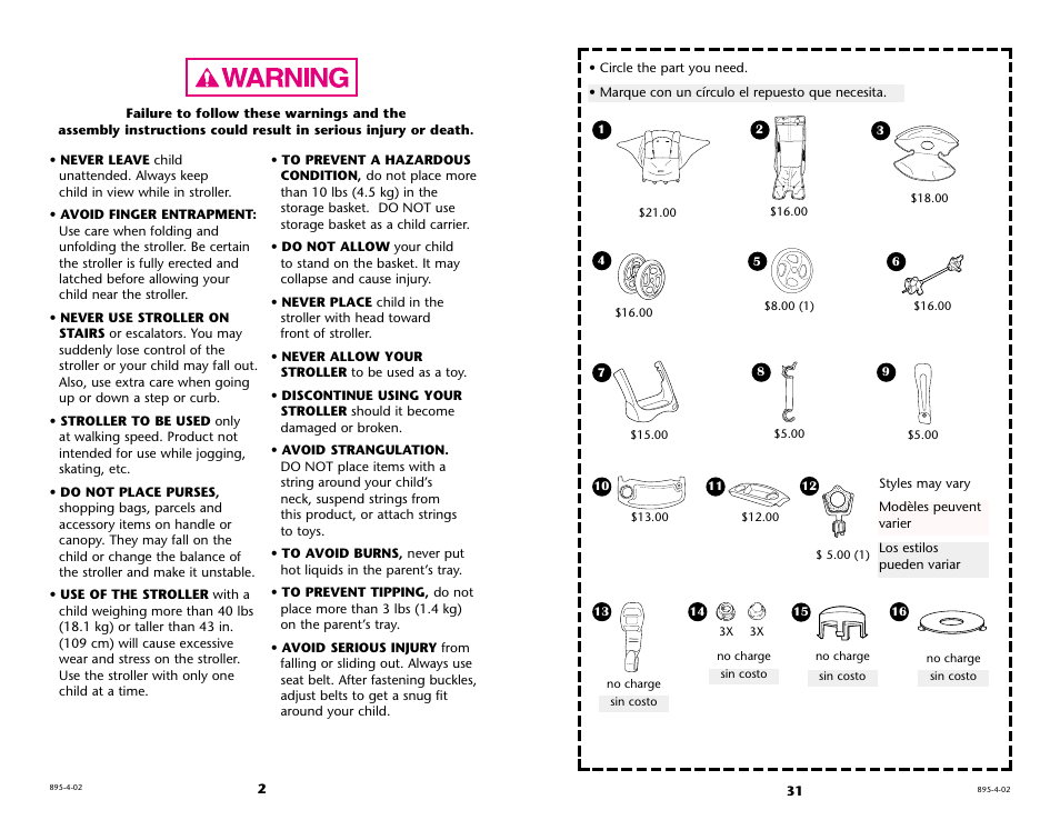 Graco 6974 User Manual | Page 31 / 32