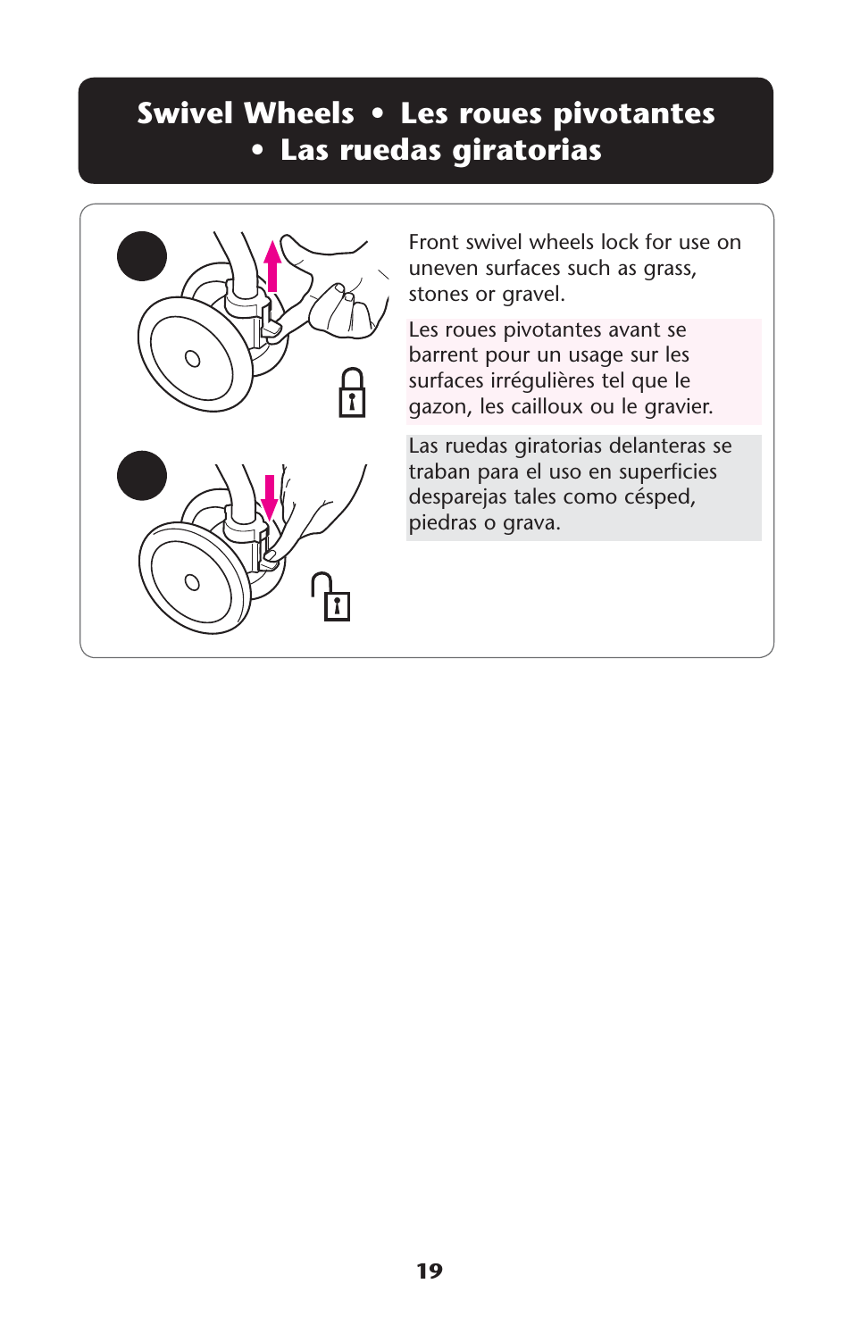 3wivel s | Graco Alano 1773134 User Manual | Page 19 / 112