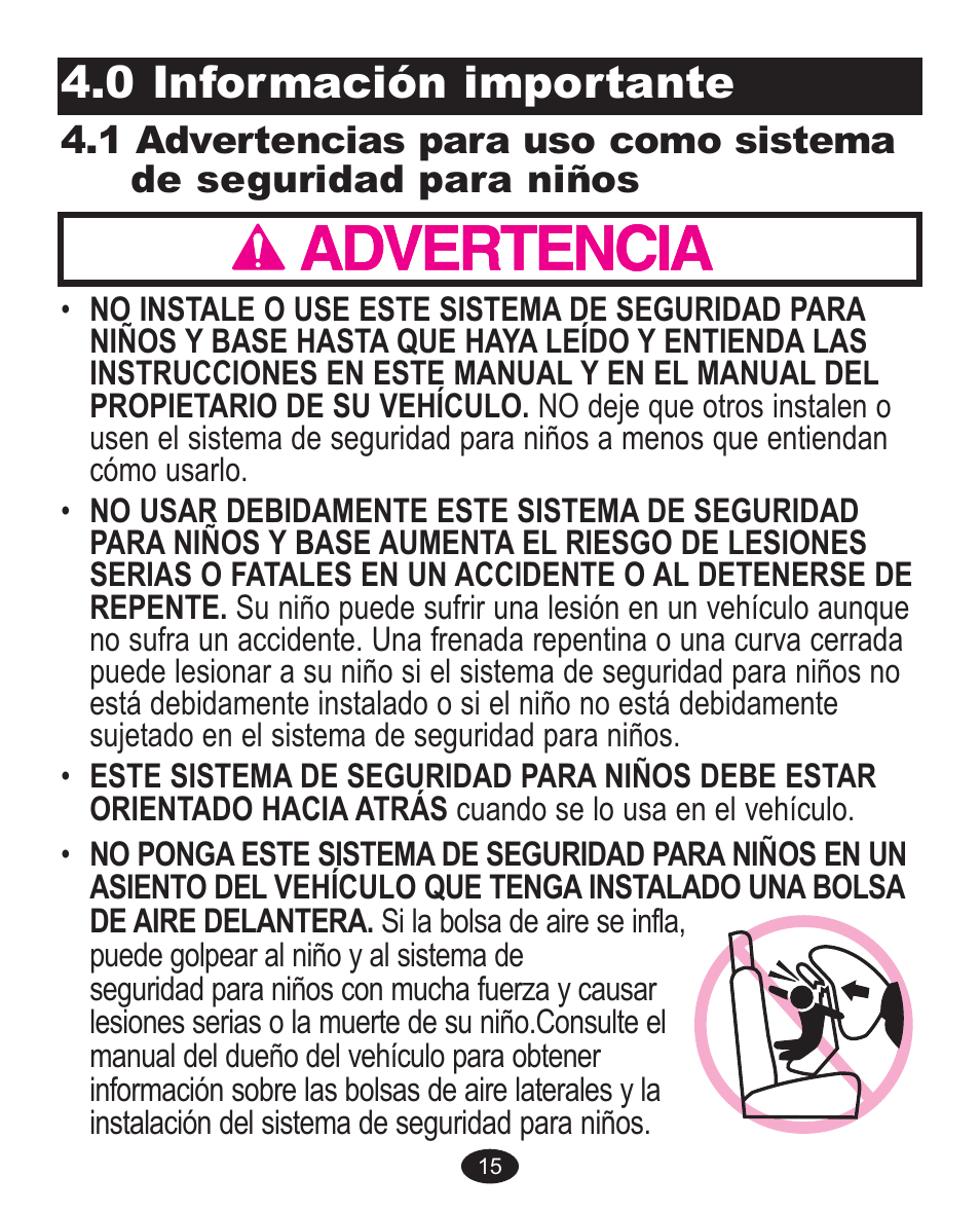 0 información importante | Graco Alano 1773134 User Manual | Page 87 / 112