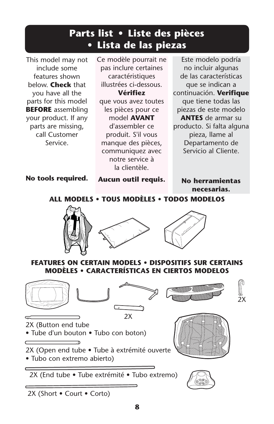 0arts s | Graco 1756488 User Manual | Page 8 / 40