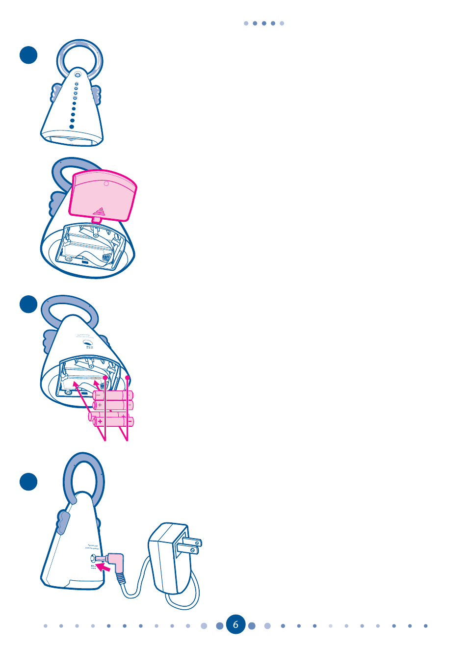 Installing batteries in parent unit | Graco Angelcare AC2012P User Manual | Page 6 / 40