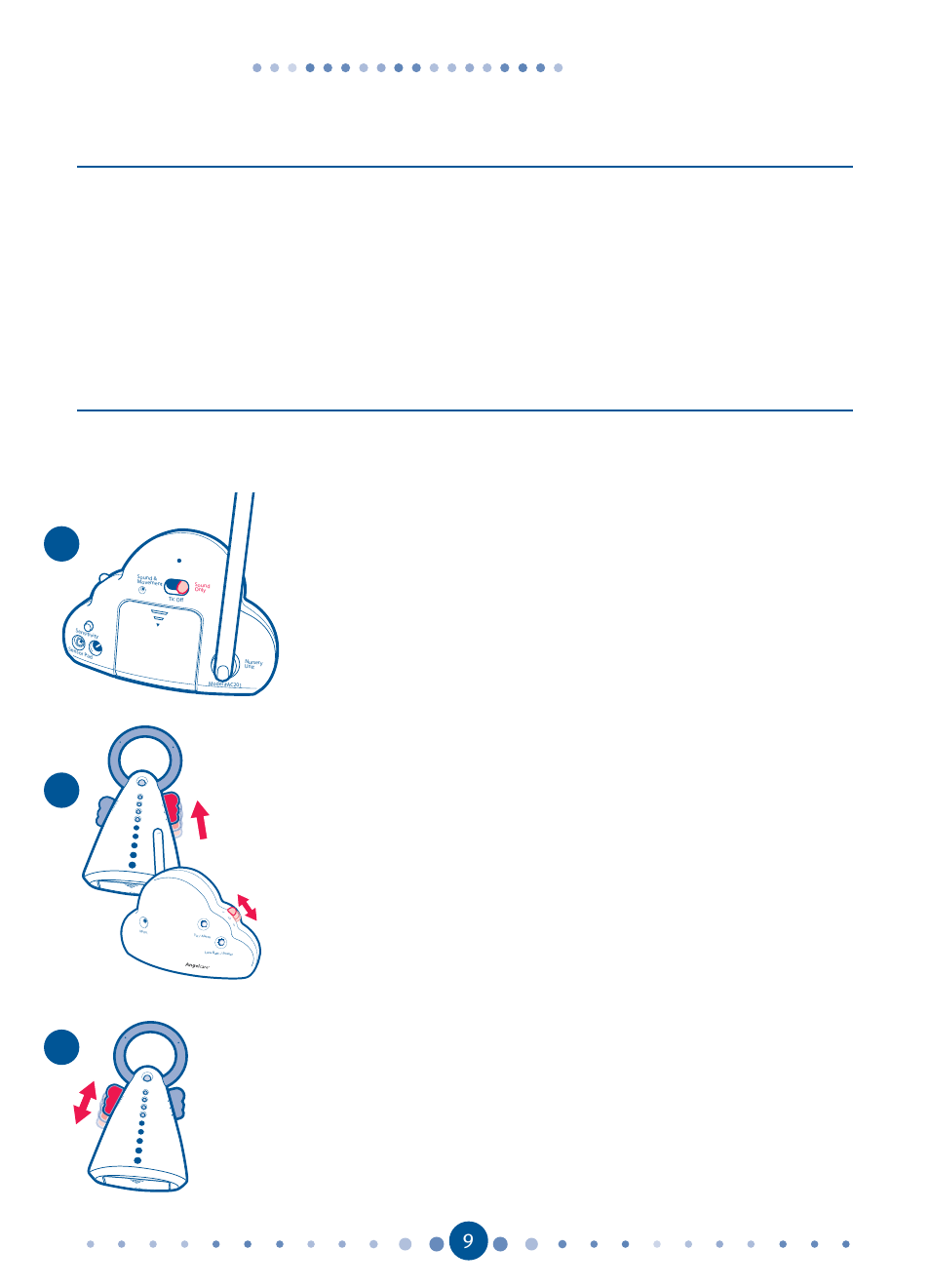 Activating units, Sound only | Graco Angelcare AC2012P User Manual | Page 9 / 40