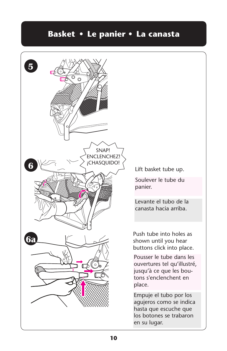 Asket | Graco MetroLite 1763281 User Manual | Page 10 / 40