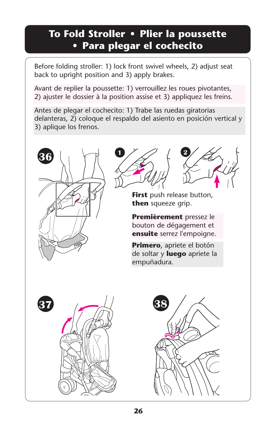 4o s | Graco MetroLite 1763281 User Manual | Page 26 / 40