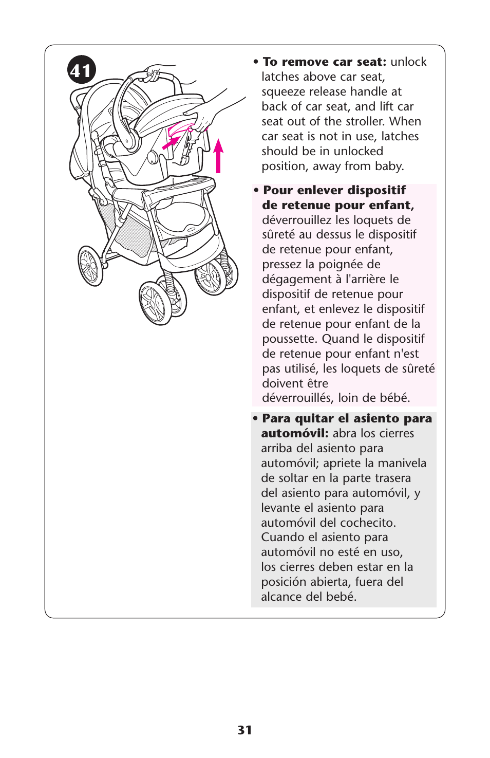 Graco MetroLite 1763281 User Manual | Page 31 / 40