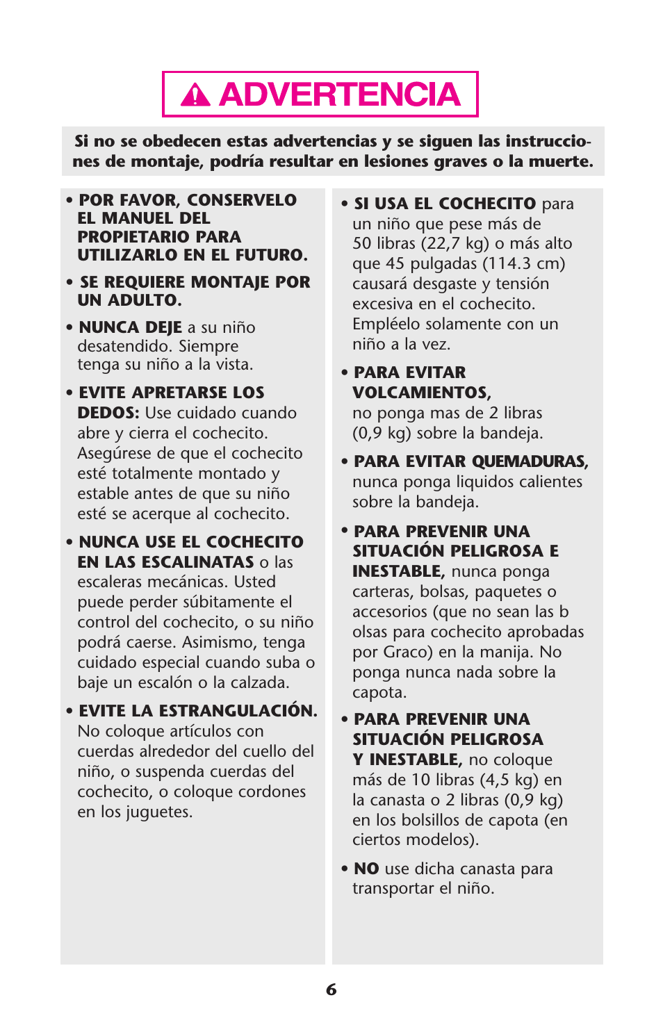 Graco MetroLite 1763281 User Manual | Page 6 / 40